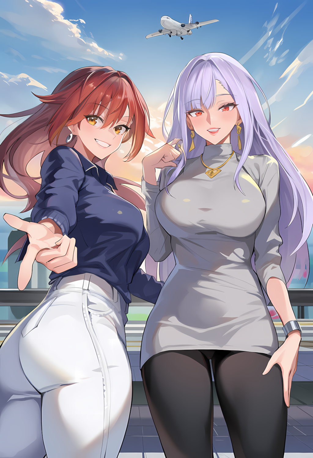 ノノカ＆ミレナの空の旅スタート✈️🌅