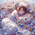 宝石に埋もれて眠る女の子 2枚目