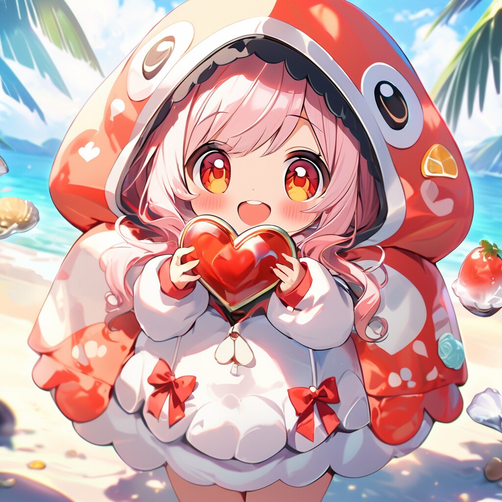 海の謎生物の着ぐるみちび子ちゃん