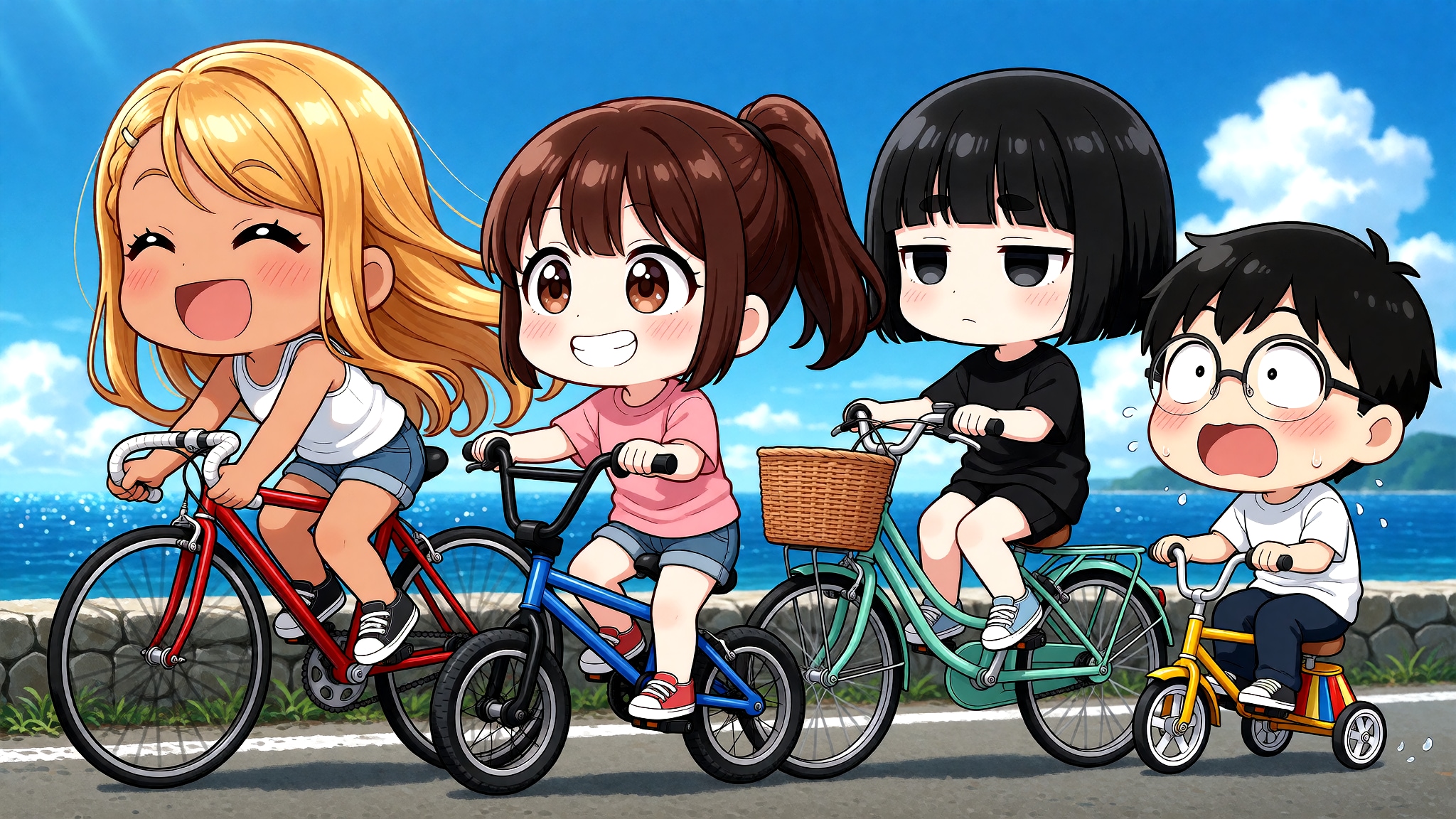 チャリで帰る