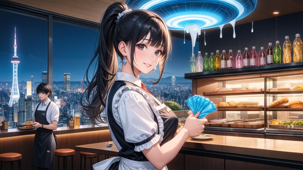 色々運んでくれるウェイトレスさん R-15