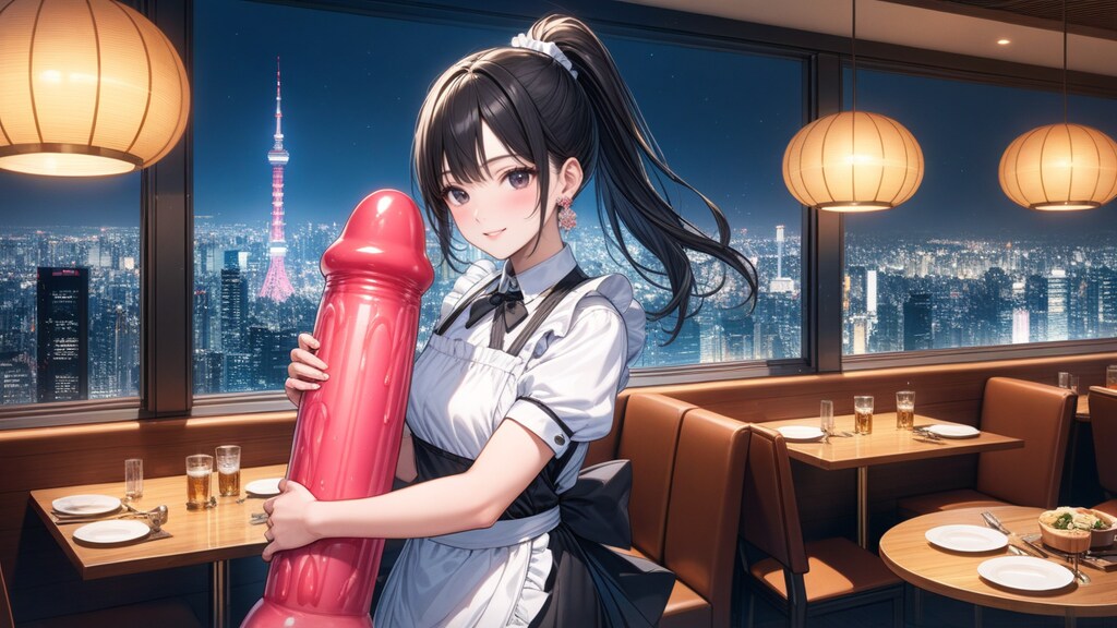 色々運んでくれるウェイトレスさん R-15