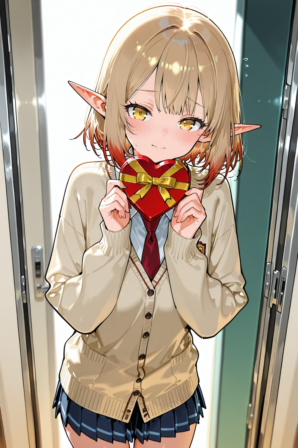 バレンタインなエルフの女の子 | の人気AIイラスト・グラビア