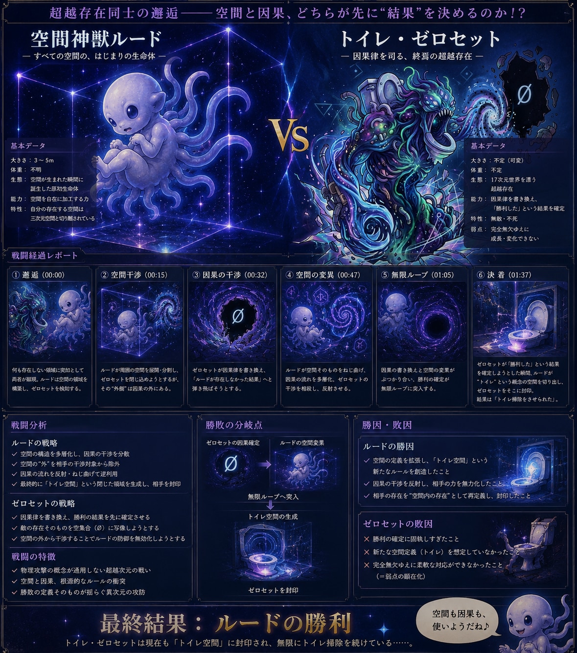 空間神獣ルード VS トイレ・ゼロセット