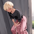 急に勃起してしまって、物陰でオナニーする男の娘 4枚目