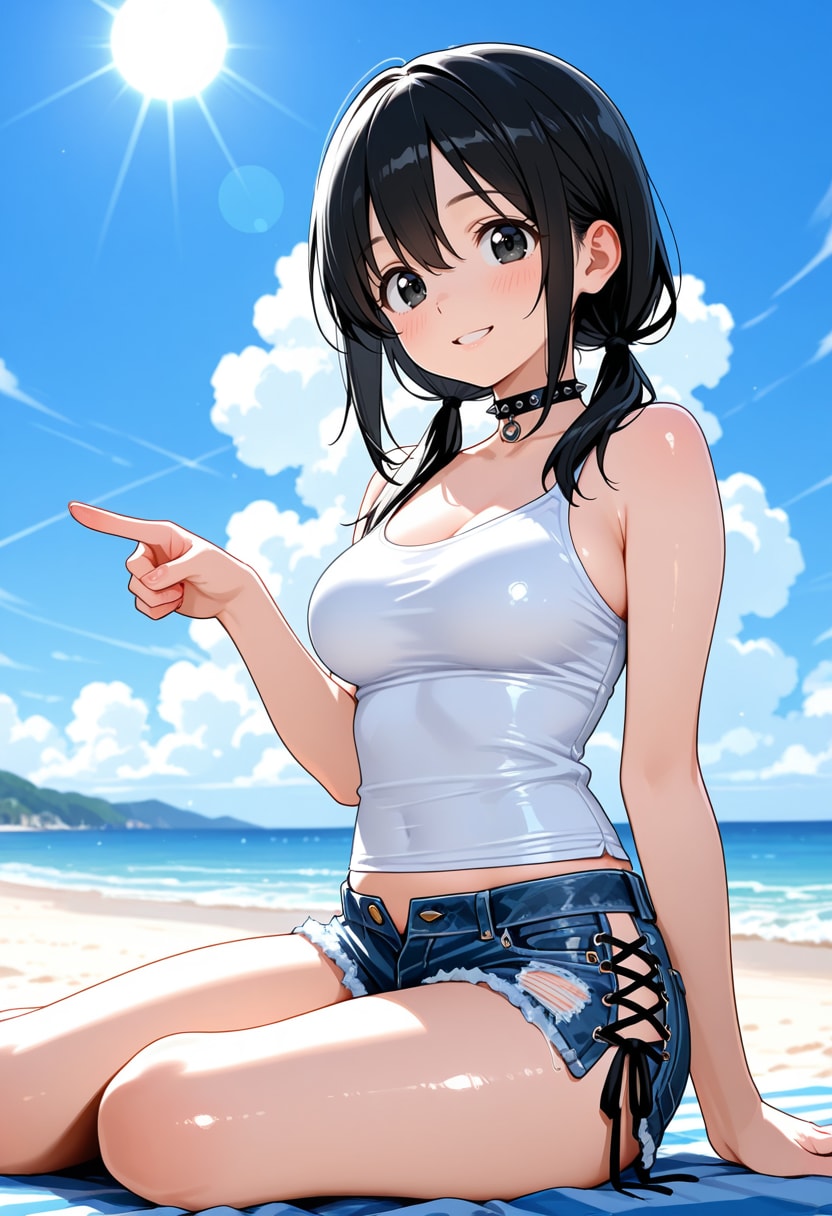 編み上げのマイクロデニム