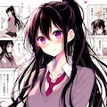 少女漫画な、黒髪ポニーテール少女♥(12枚) 2枚目
