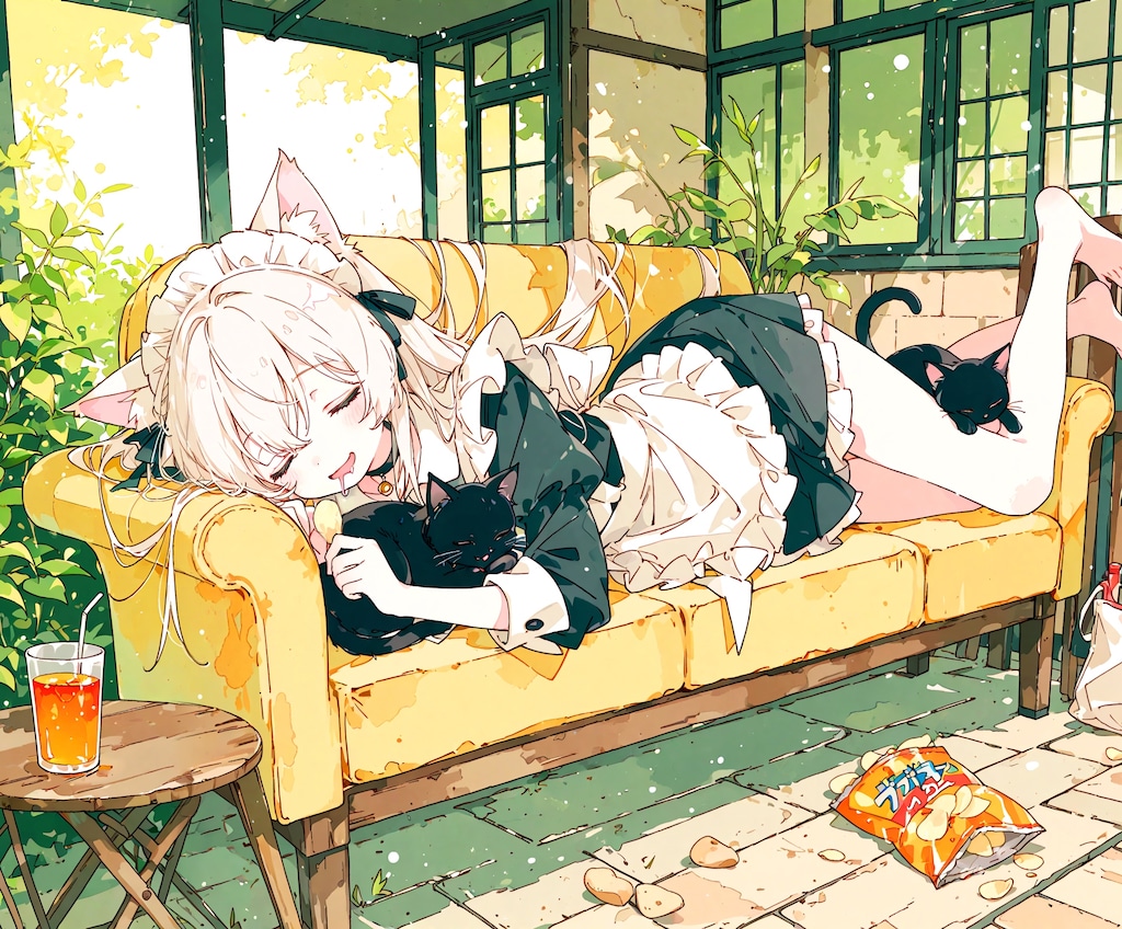 惰眠とメイド少女