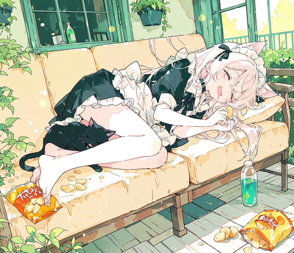 惰眠とメイド少女