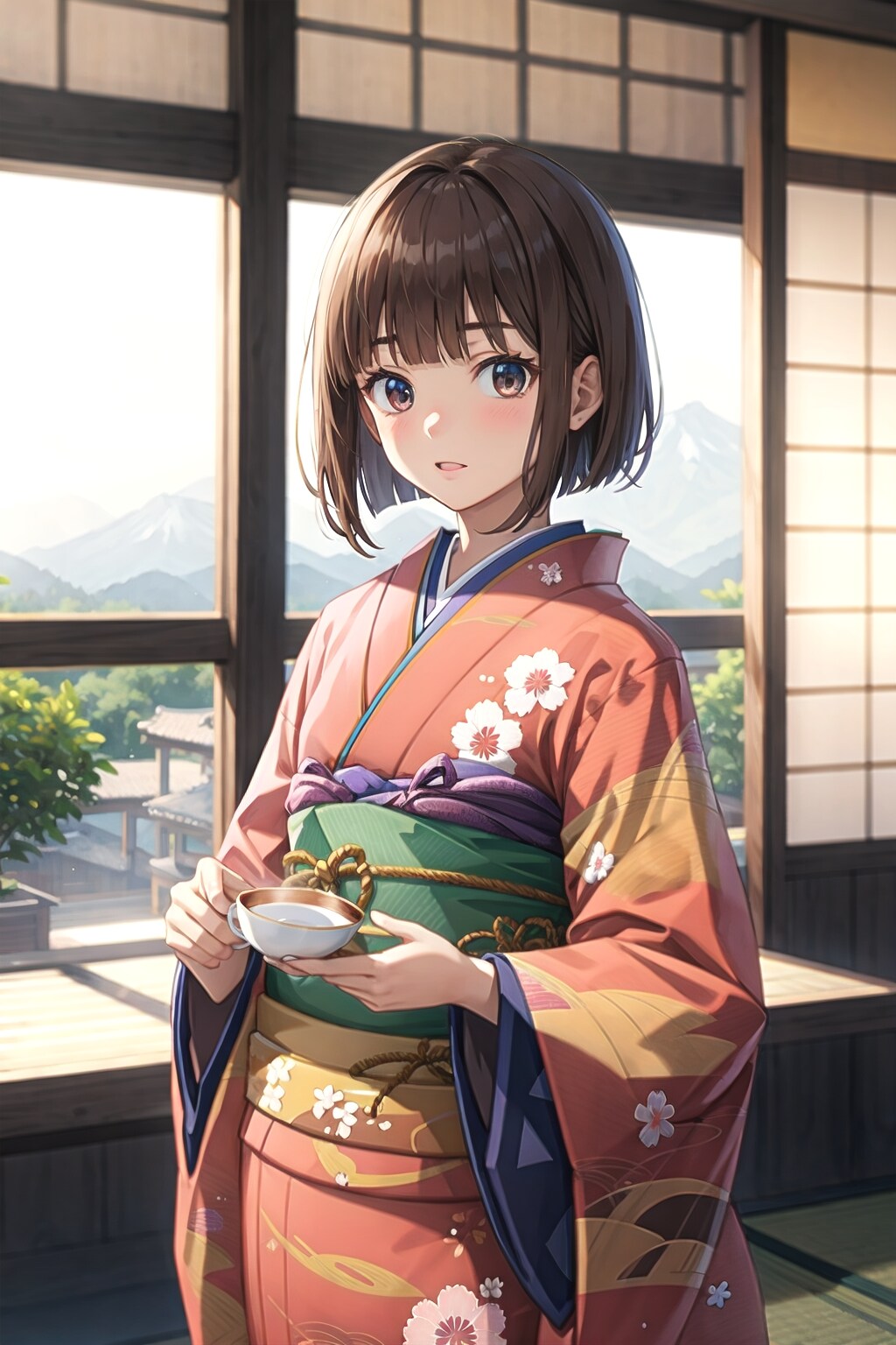 ボブ子（きもののすがた） | の人気AIイラスト・グラビア