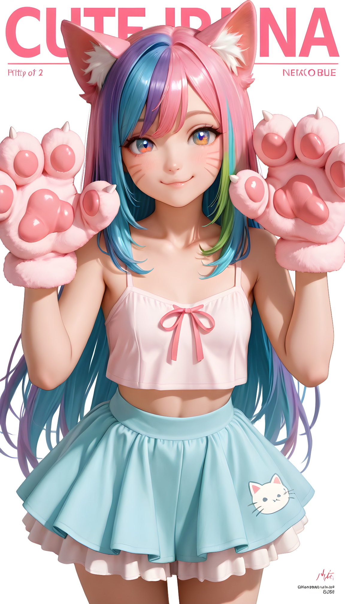 【表紙(*´ω`*)】月刊　ねこみみ | の人気AIイラスト・グラビア