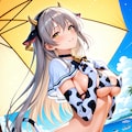 牛柄ビキニのシスターさん 9枚目