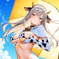 牛柄ビキニのシスターさん 10枚目