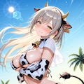 牛柄ビキニのシスターさん 4枚目