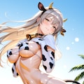 牛柄ビキニのシスターさん 2枚目