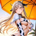 牛柄ビキニのシスターさん 5枚目
