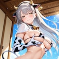 牛柄ビキニのシスターさん 3枚目