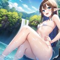エルフ達の水遊び 2枚目