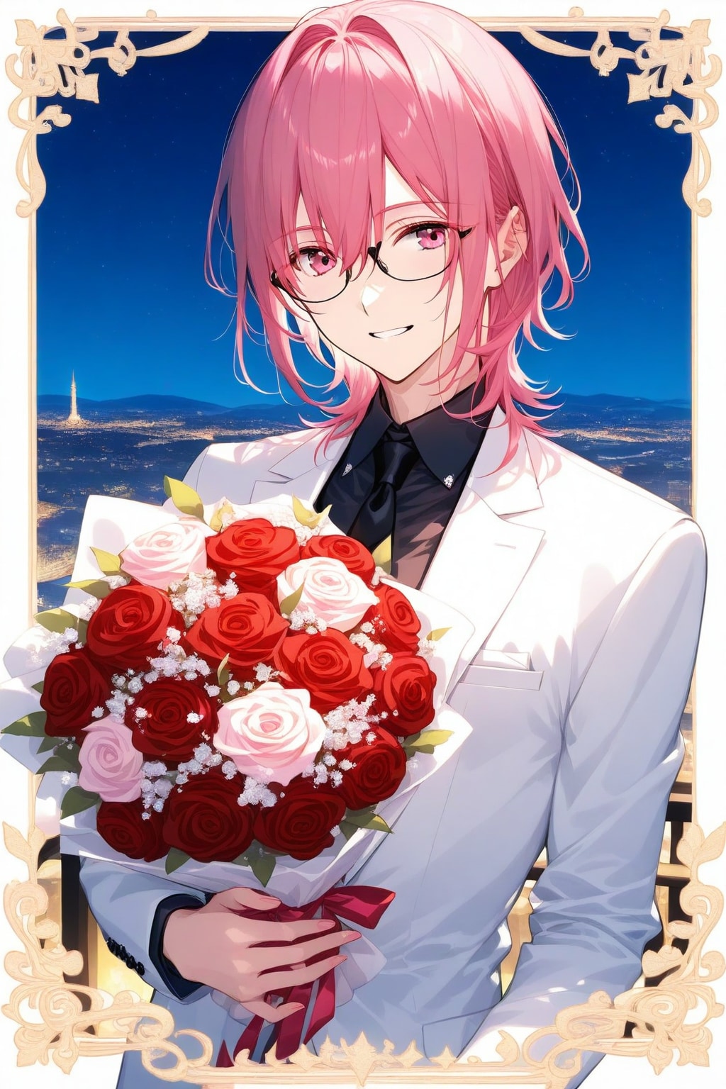 【イケメン】プロポーズ＋おまけ1枚 | の人気AIイラスト・グラビア