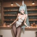 酒場の白兎II(背景に酒場(カウンターバー)を追加しました) 2枚目