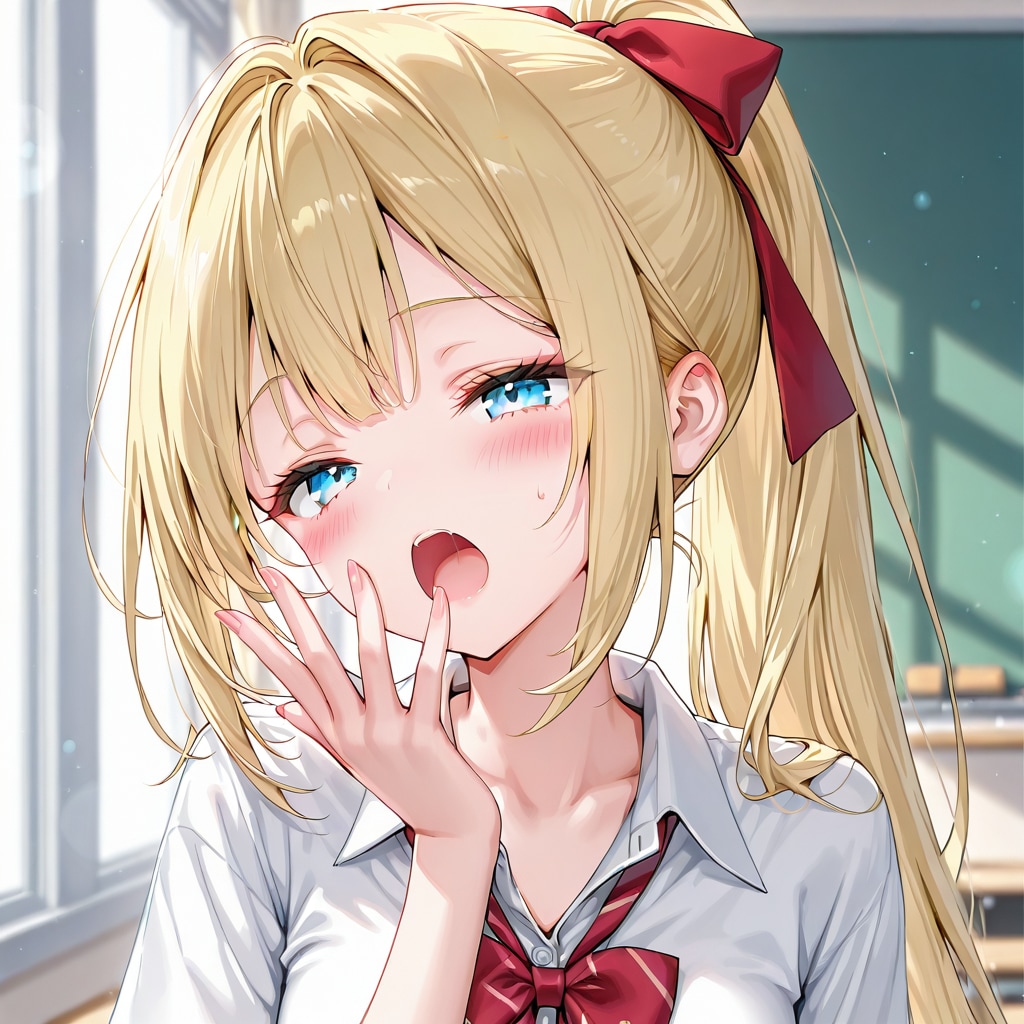 授業中にあくび🥱 | の人気AIイラスト・グラビア