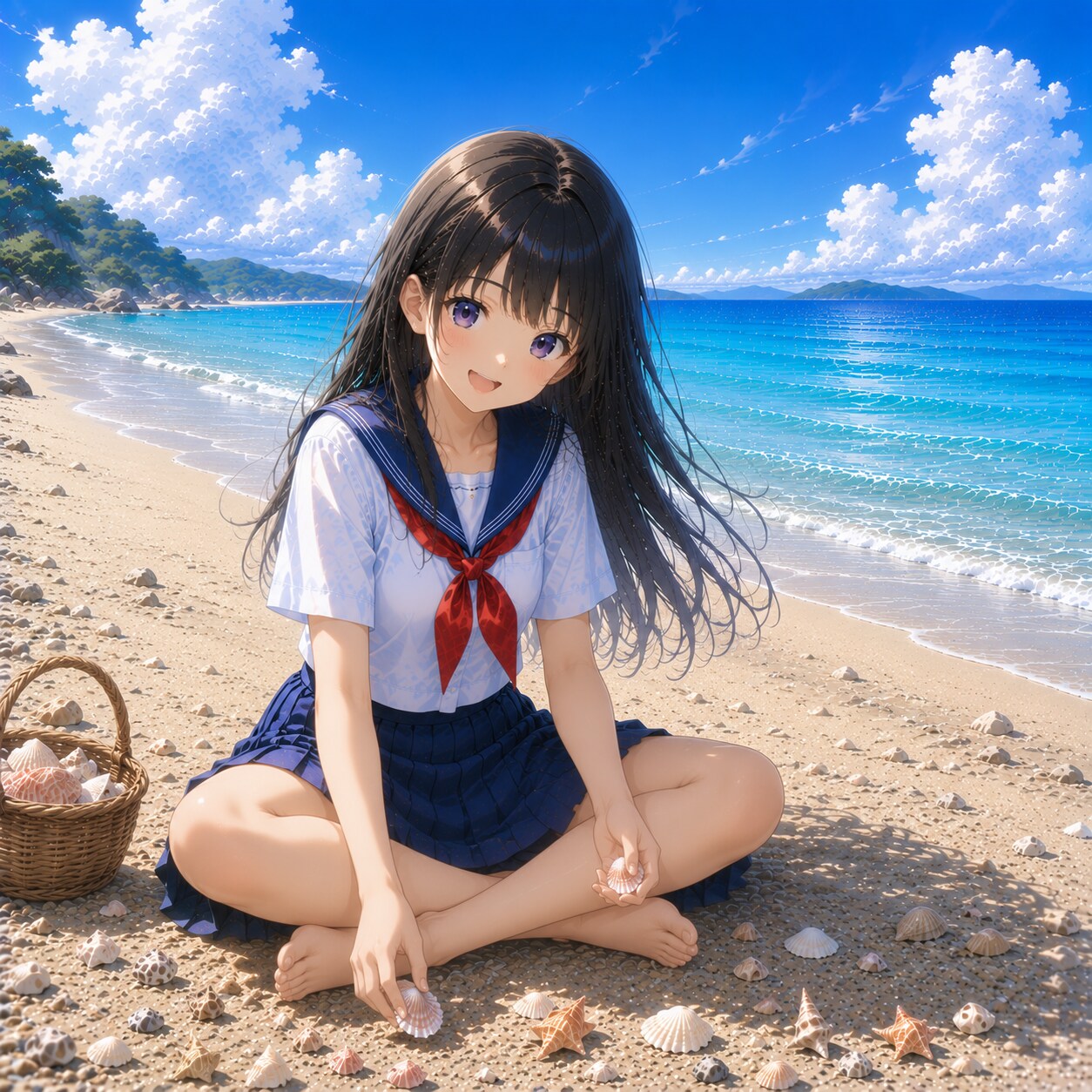 浜辺の少女