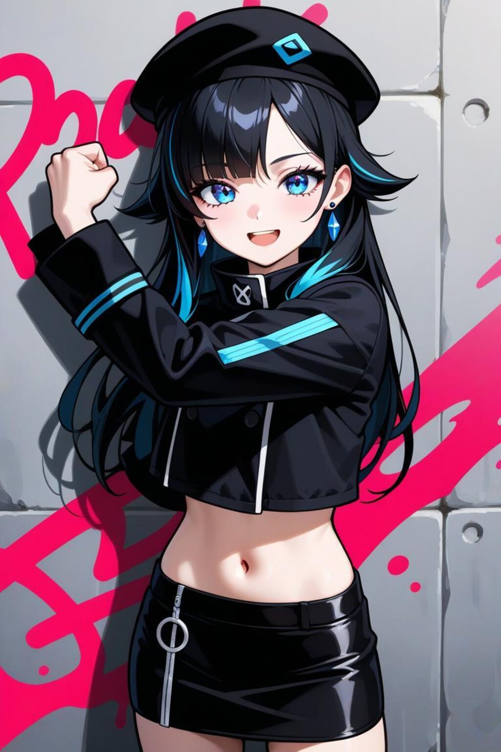 ヘソ出しファーコート