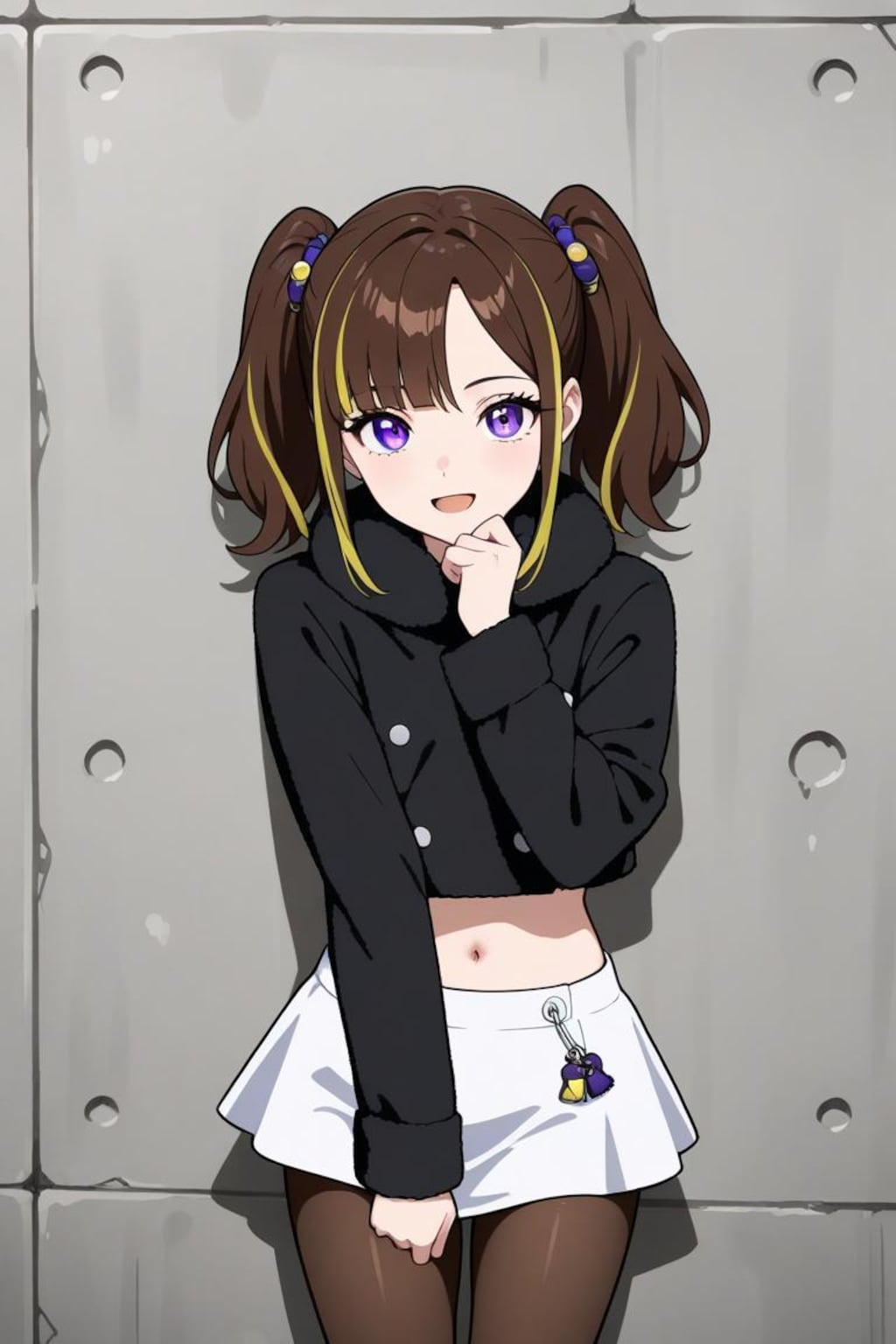 ヘソ出しファーコート