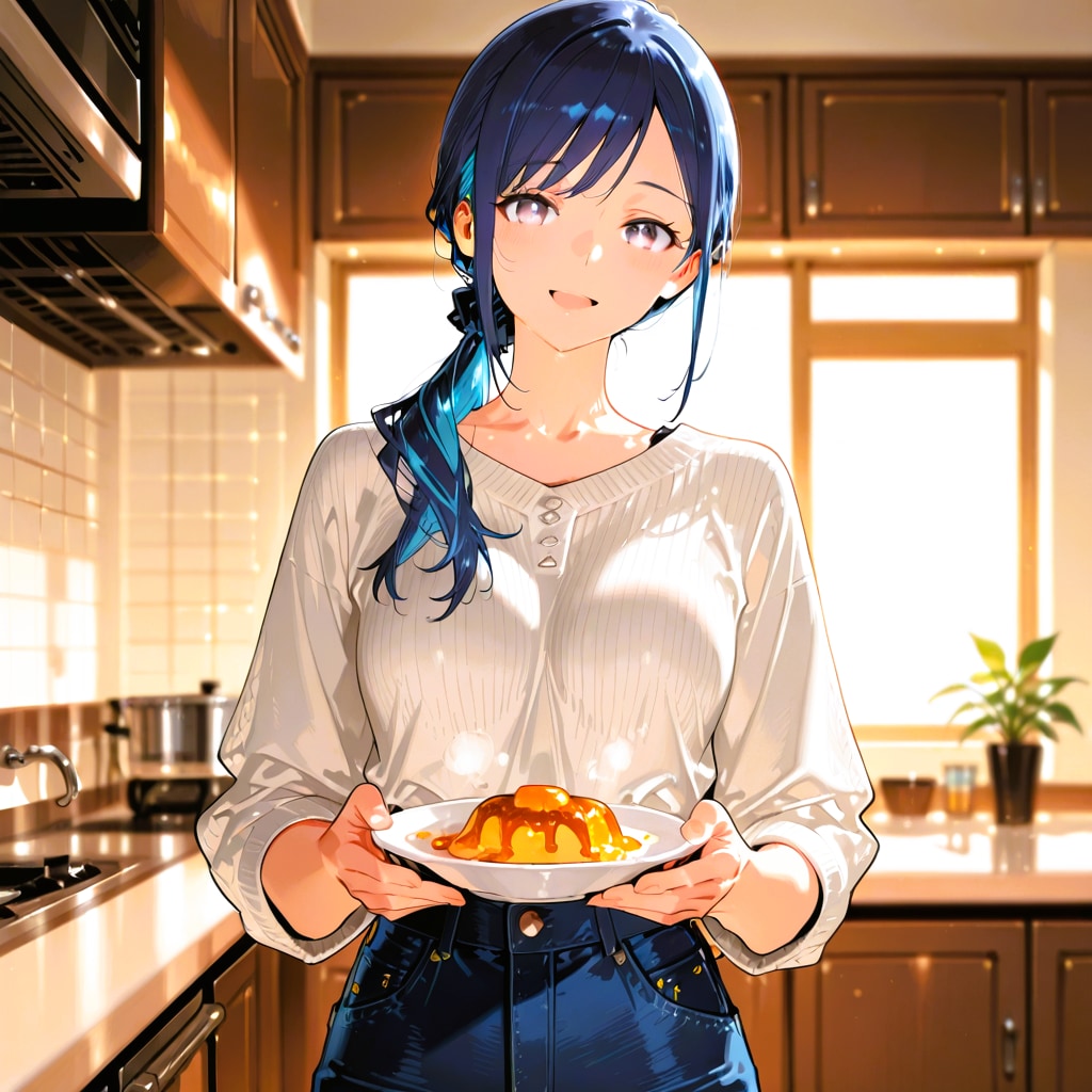 パンケーキを焼いた七瀬　48