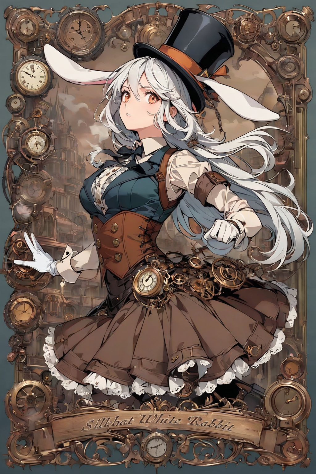 シルクハットな白ウサギさん