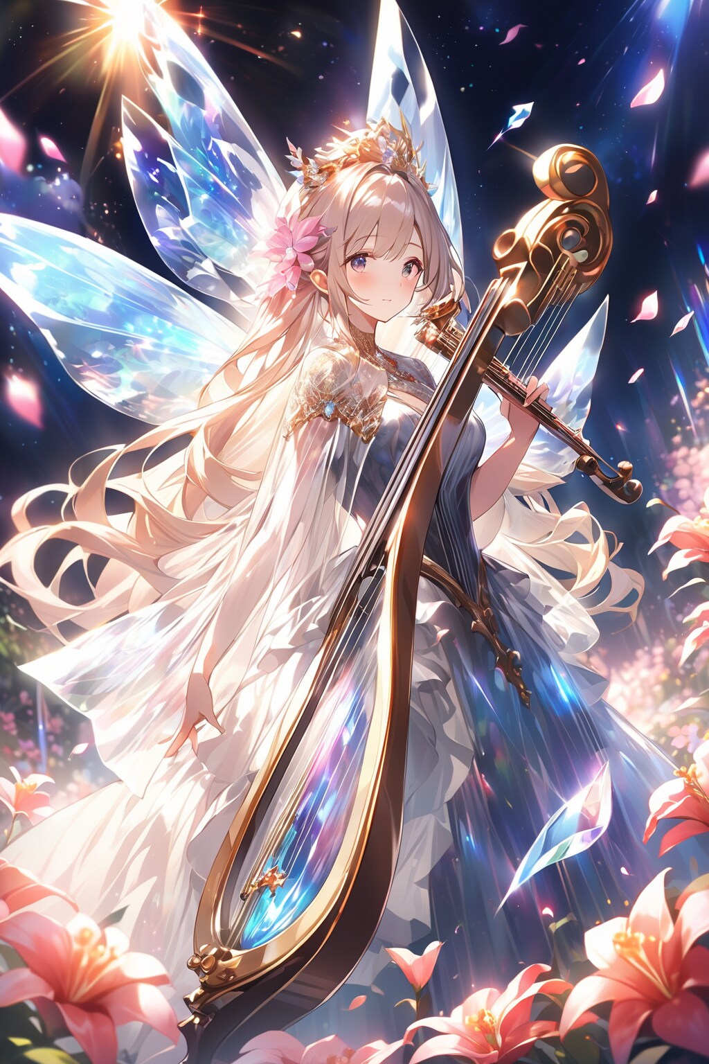 楽器を奏でる妖精