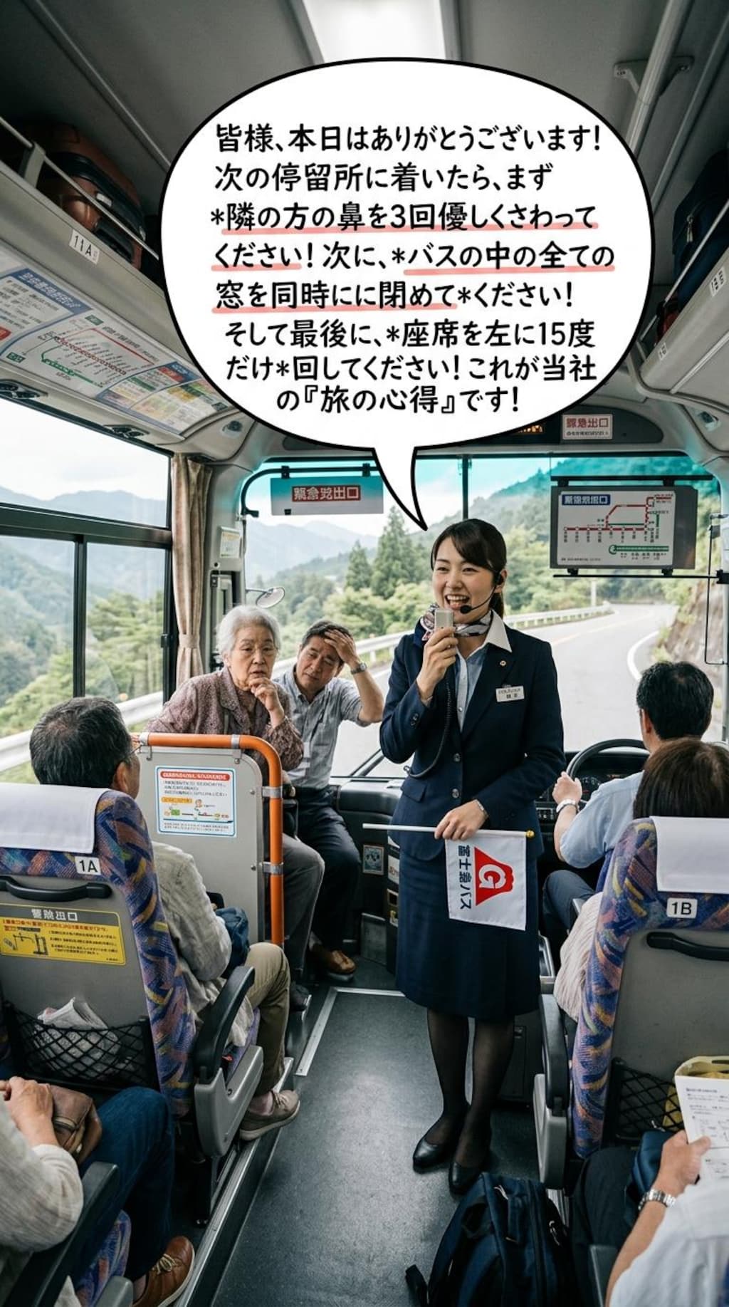 バスガイドのアドバイス