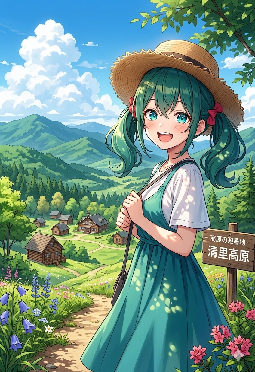 GWに避暑地へ行った若葉ちゃん | の人気AIイラスト・グラビア