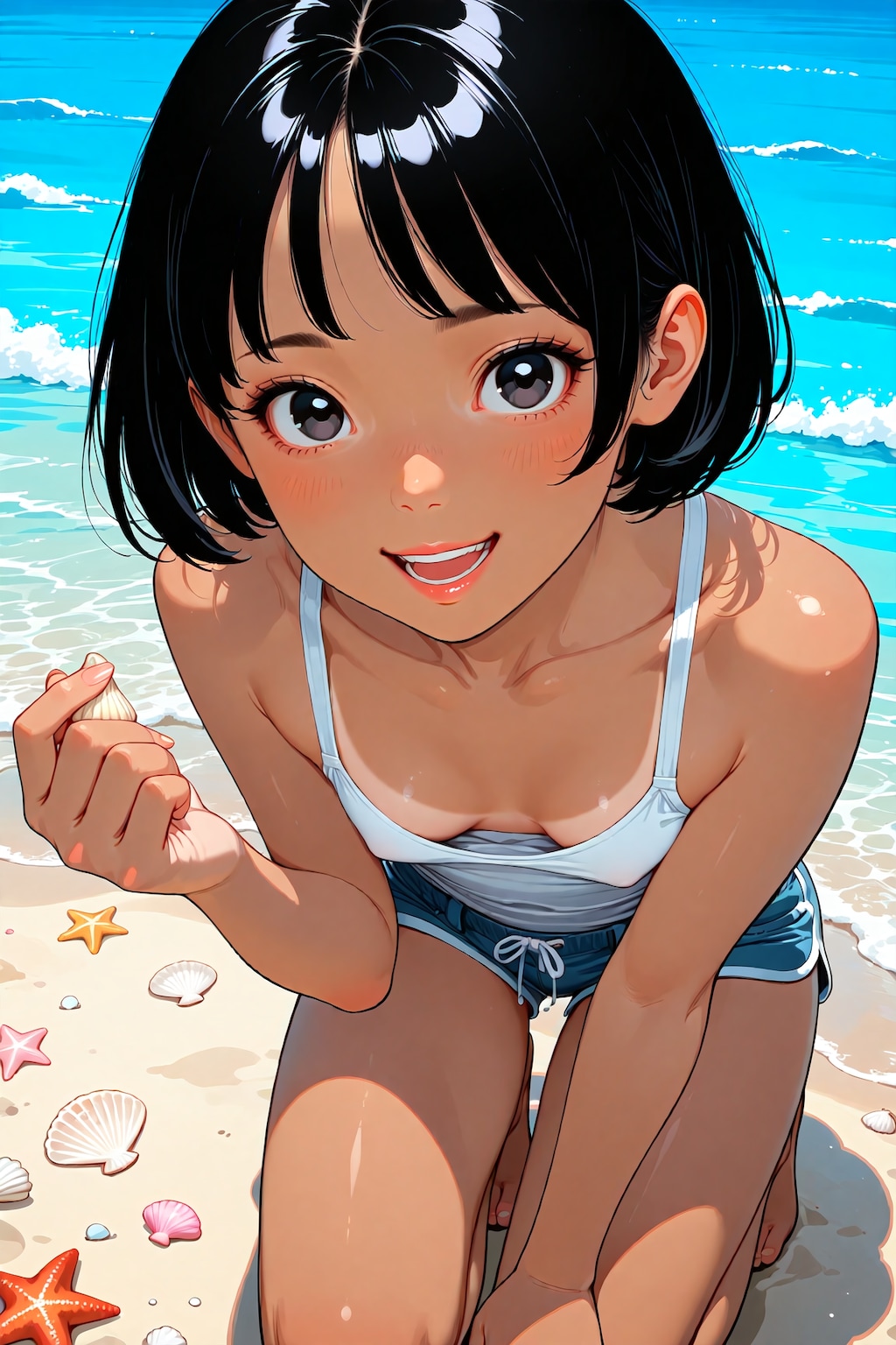 綺麗な貝殻見っけ！