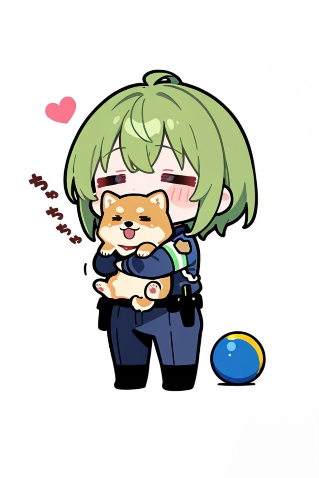 柴犬とお巡りさん