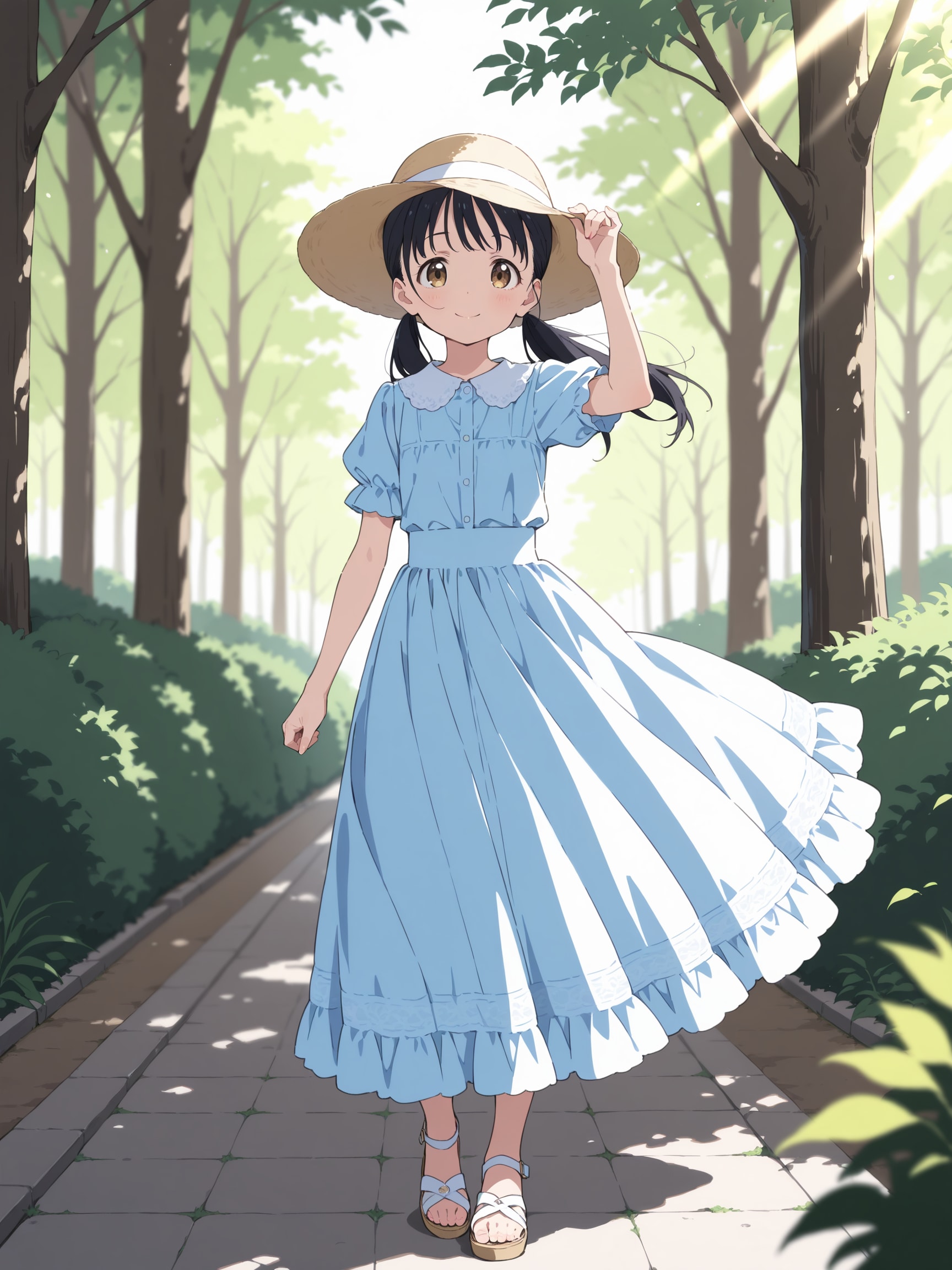 お散歩、真理ちゃん