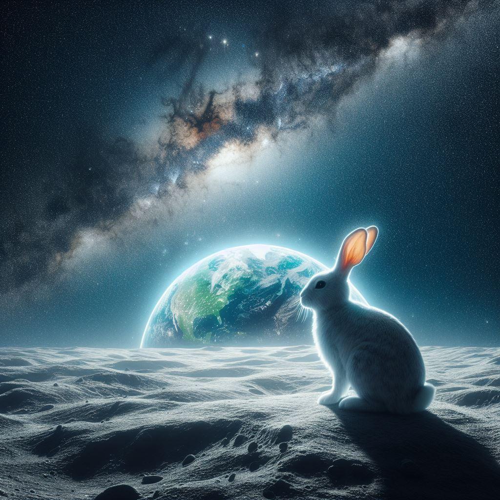 月から見た星空