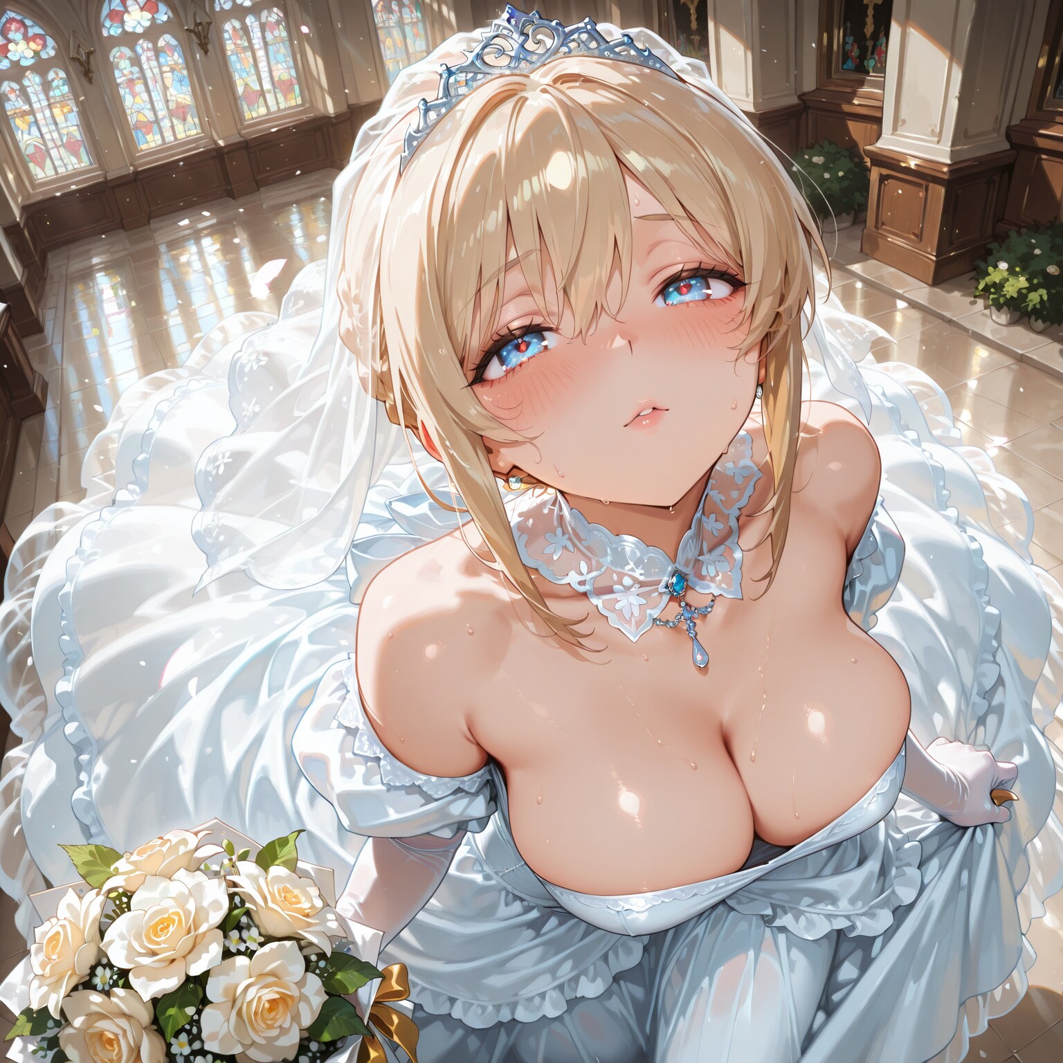 誓いのキス待ち花嫁さん