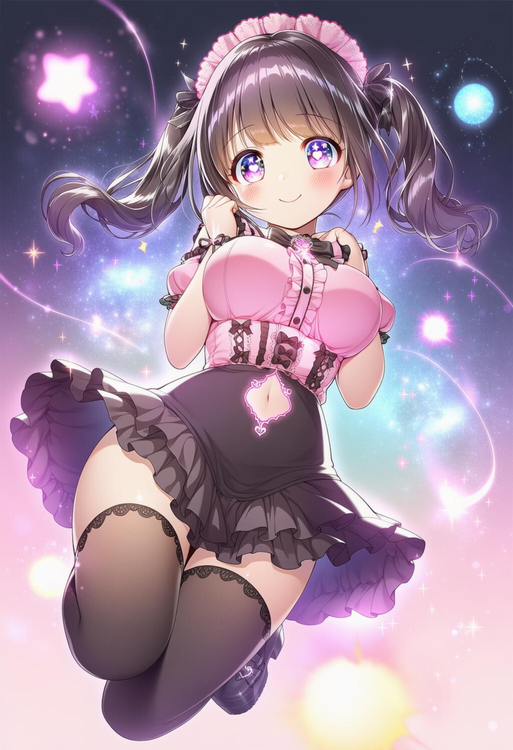 地雷系のメイドの女の子。