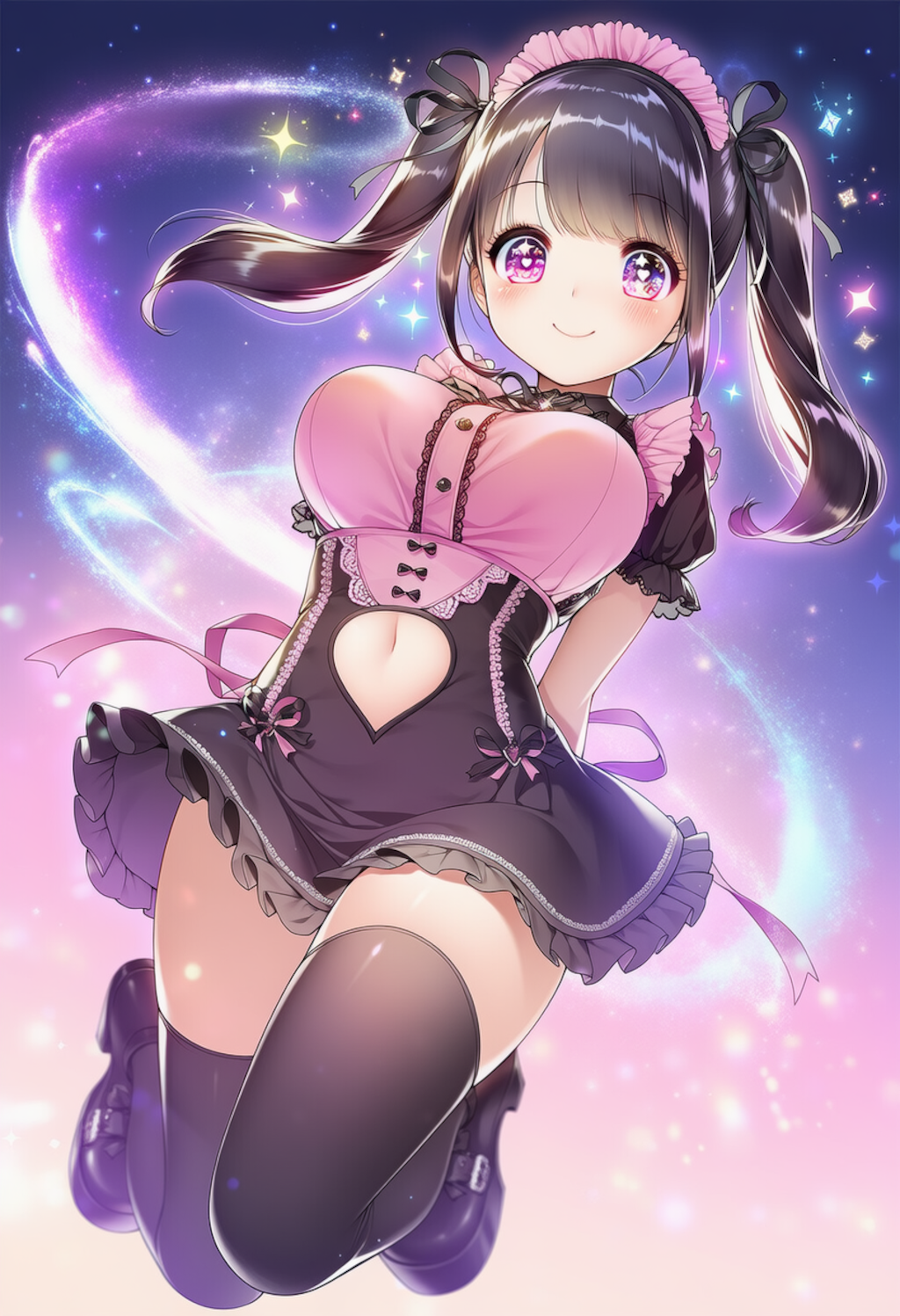 地雷系のメイドの女の子。