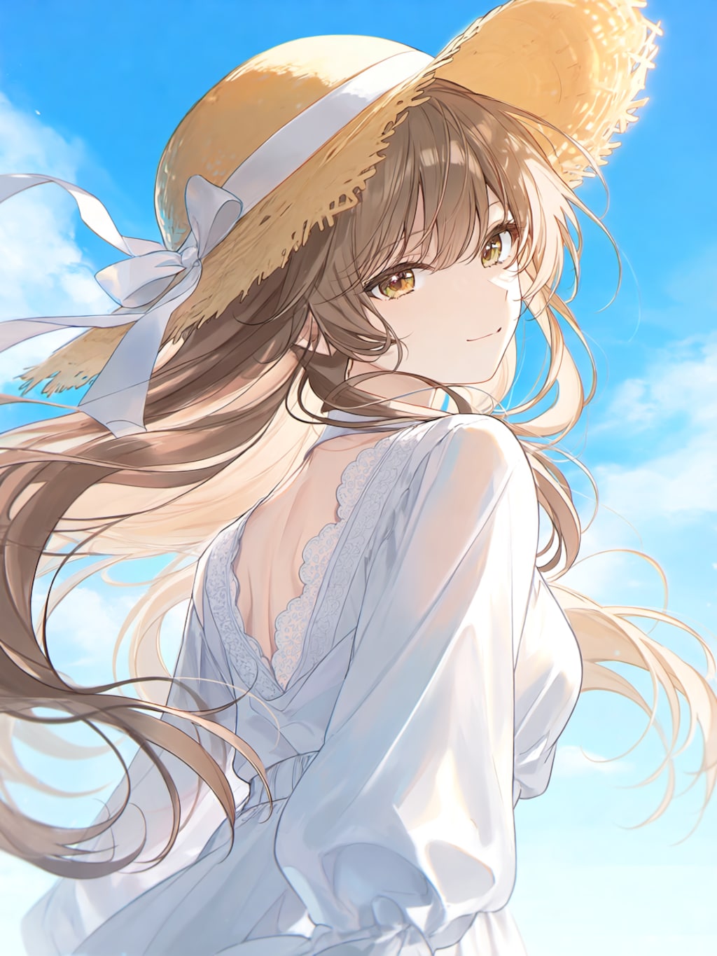 青空と麦わら帽子