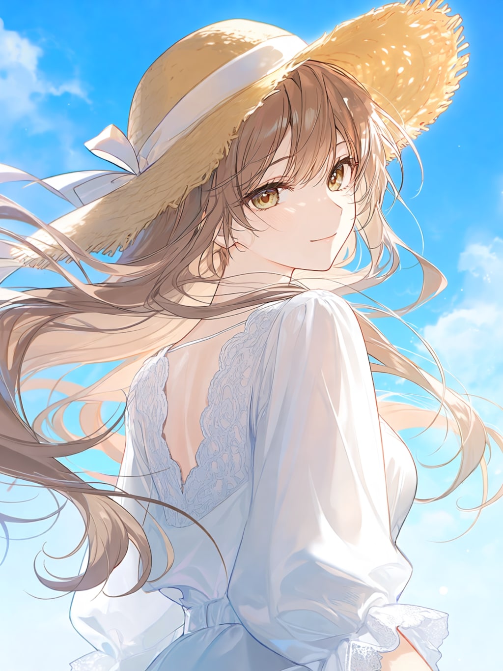 青空と麦わら帽子