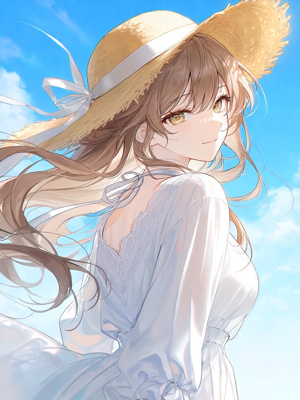 青空と麦わら帽子 | の人気AIイラスト・グラビア