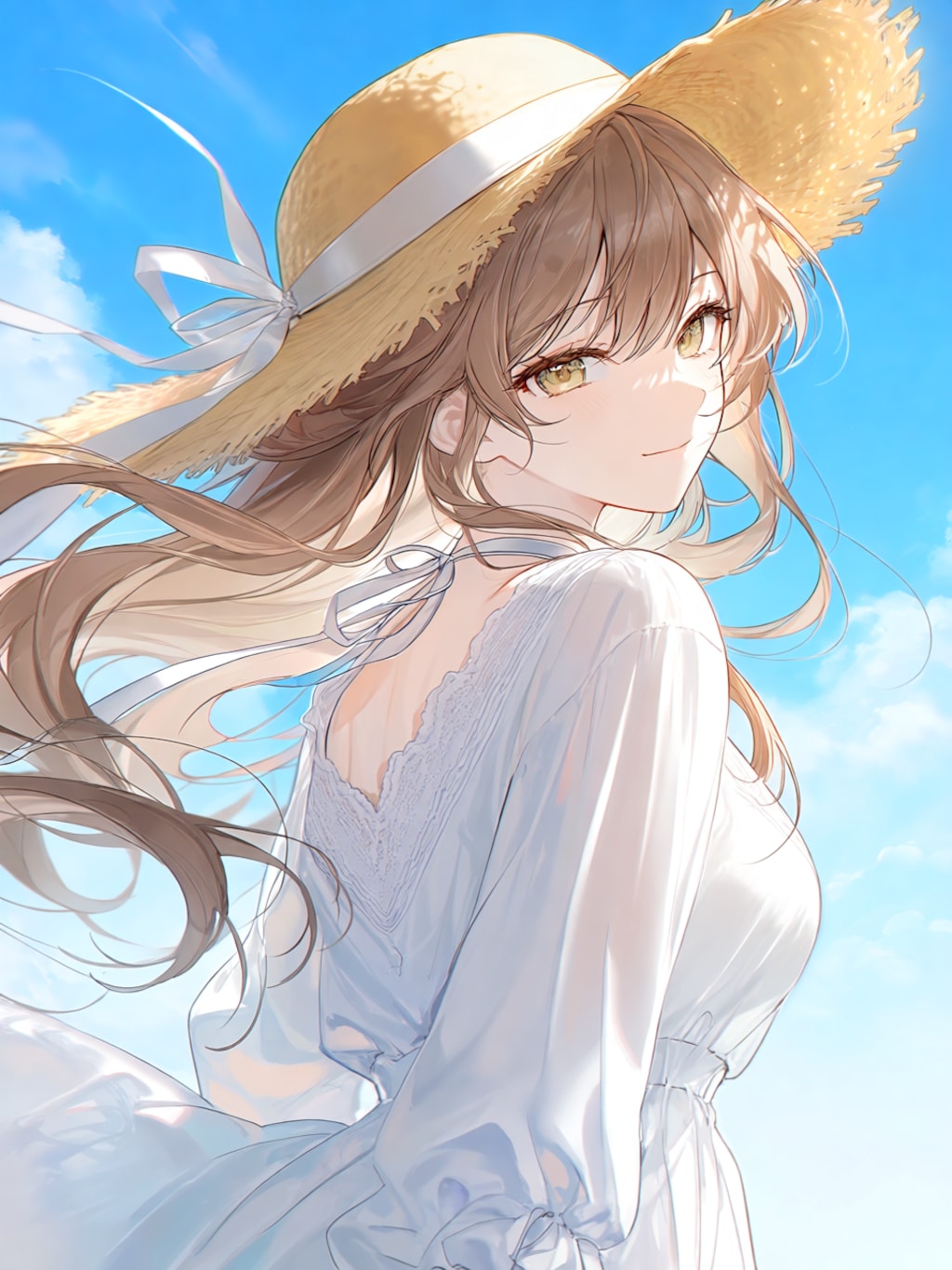 青空と麦わら帽子