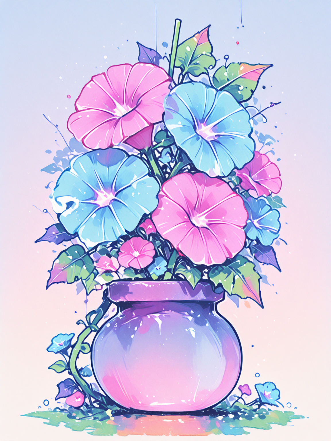 あさがお（朝顔） | の人気AIイラスト・グラビア