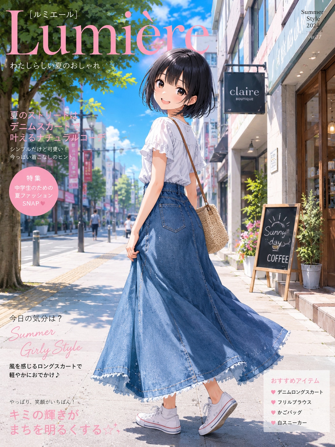 ファション雑誌風の女の子