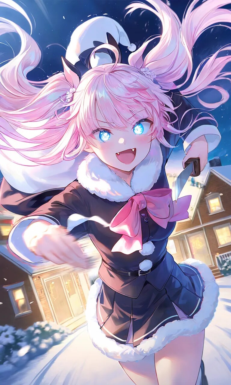 ブラックサンタクロース(ナイフ少女)悪い子は刺しちゃうぞ♥