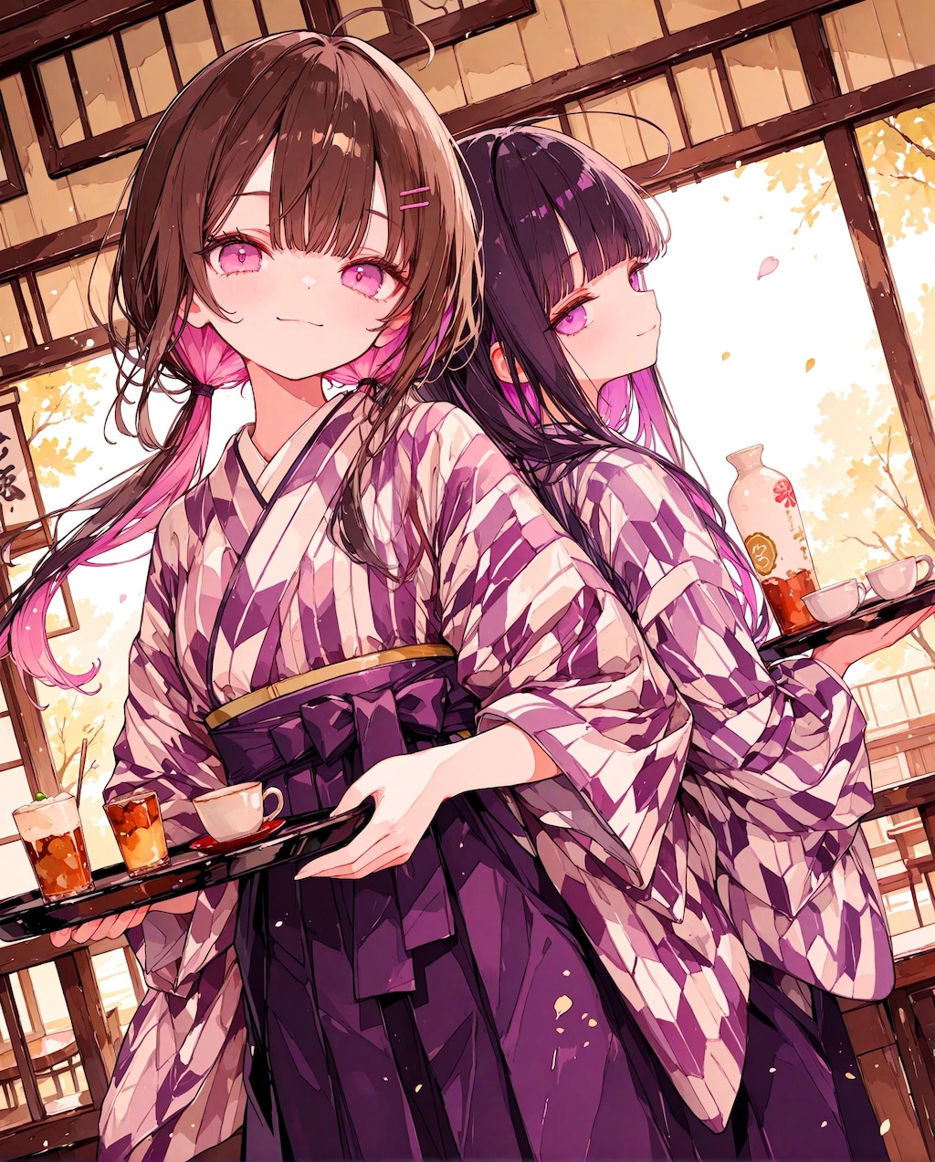 カフェのスタッフ少女