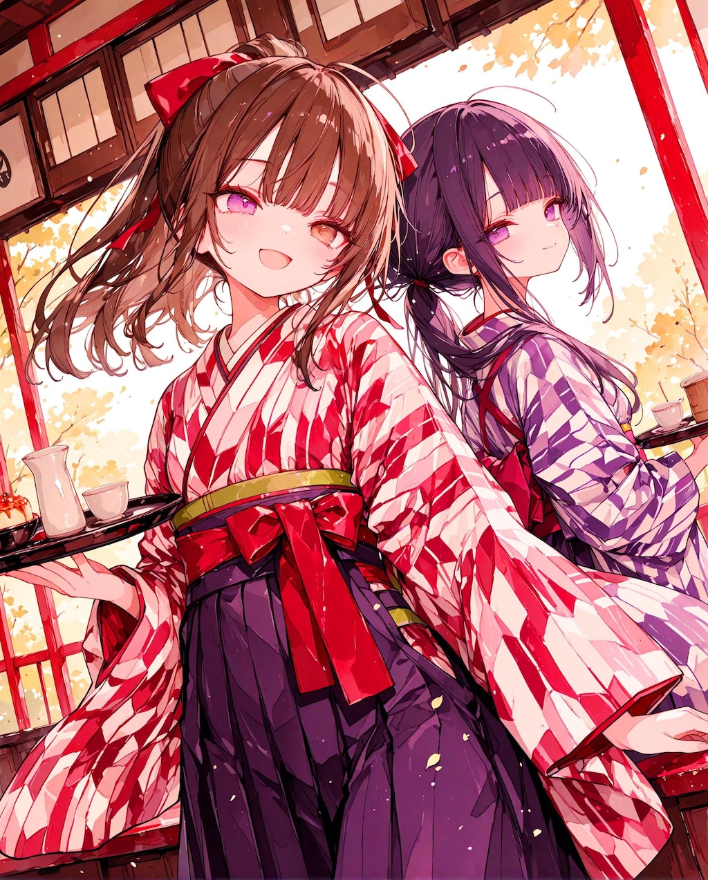 カフェのスタッフ少女