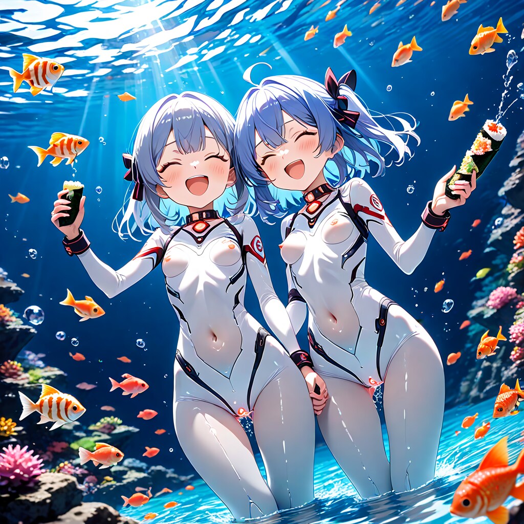 稀にすしが泳ぐ海